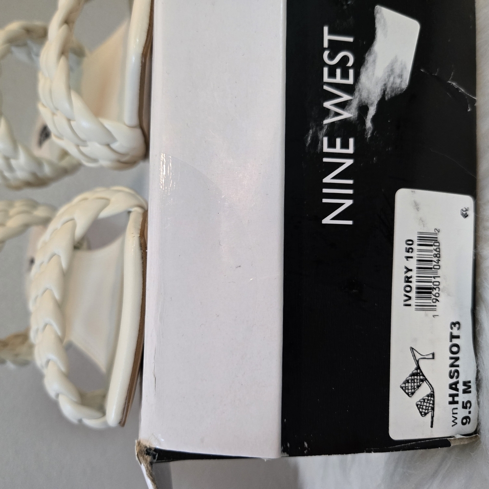 Nine West Hasnot3 Elegant Cream Women's Heeled Sandals - Picture 3 of 11